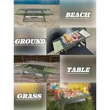 Charmline Portable Charcoal Grill for Camping and BBQ