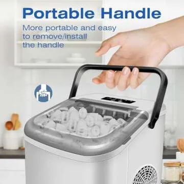 Portable Ice Maker Producing Ice in 6 Mins - MYETASSER