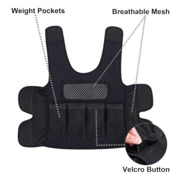 Weighted Vest for Kids(Ages 5-9, Medium) – Fully Adjustable Sensory Compression Vest for Children ...
