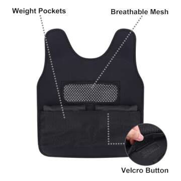 Weighted Vest for Kids(Ages 5-9, Medium) – Fully Adjustable Sensory Compression Vest for Children with Autism, ADHD, SPD - Includes 3lb Removable Weights
