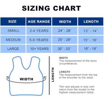 Weighted Vest for Kids(Ages 5-9, Medium) – Fully Adjustable Sensory Compression Vest for Children with Autism, ADHD, SPD - Includes 3lb Removable Weights