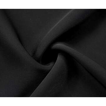 MITILLY Women’s Boho Flutter Short Sleeve V Neck Button Down A-Line Swing Casual Midi Dress with Pockets Large Black