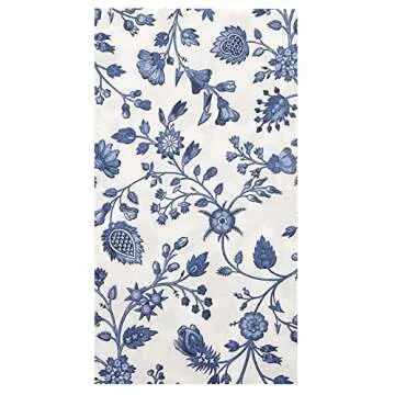 Delft Blue Decorative Paper Napkins for Weddings and Parties, 32 Pack