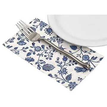 Delft Blue Decorative Disposable Paper Napkins for Events