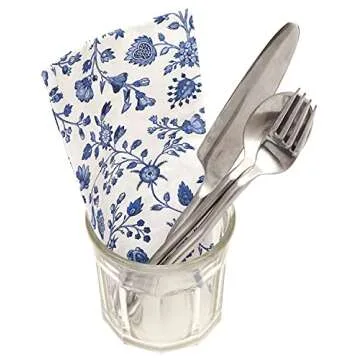 Delft Blue Decorative Disposable Paper Napkins for Events