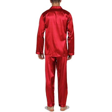 YIMANIE Men's Classic Satin Pajamas Set for Ultimate Comfort
