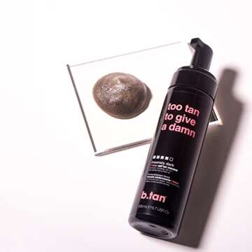 b.tan Ultra Dark Self Tanner Mousse | Too Tan - Best, 1 Hour Express Sunless Tanning Foam, Gold Bronzing Glow, No Fake Tan Smell, Face & Body, Vegan, Cruelty & Paraben Free, 6.7 Fl Oz