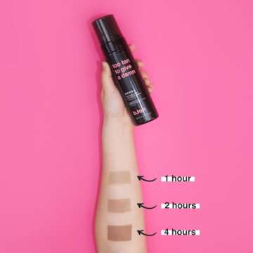 b.tan Ultra Dark Self Tanner Mousse | Too Tan - Best, 1 Hour Express Sunless Tanning Foam, Gold Bronzing Glow, No Fake Tan Smell, Face & Body, Vegan, Cruelty & Paraben Free, 6.7 Fl Oz