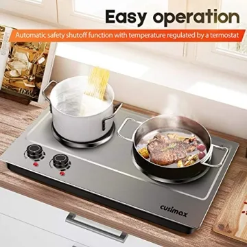 CUSIMAX Double Hot Plate 1800W - Efficient Electric Burner