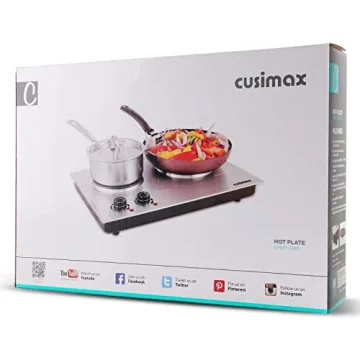 CUSIMAX Double Hot Plate 1800W - Efficient Electric Burner