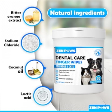 Teeth and Gum Cleaning Wipes for Dogs and Cats - 50 pcs