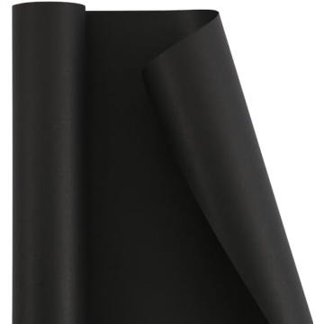 Elegant Black Kraft Wrapping Paper Roll for Gift Wrapping