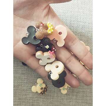 Topflier Colorful Donut Charms for Creative Jewelry Making and Gifts