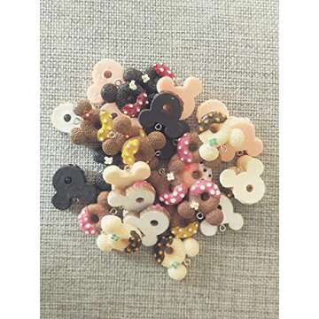 Colorful Donut Charms for Jewelry Making Crafts Fun