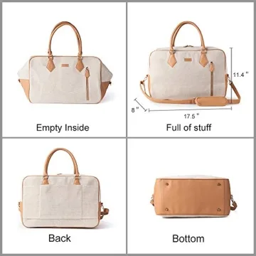 Ladies Canvas Weekender Duffel Bag for Travel & Gifts