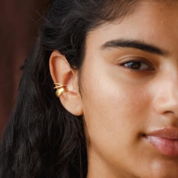 Koperin Trendy Chunky 14K Gold Plated Ear Cuffs