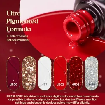 Beetles Red Gel Nail Polish Set for Festive Manicures