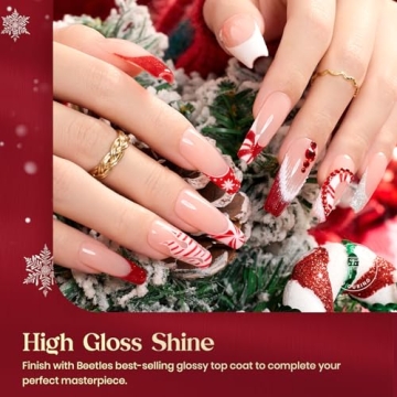 Beetles Red Gel Nail Polish Set for Festive Manicures
