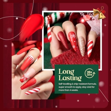 Beetles Red Gel Nail Polish Set for Festive Manicures