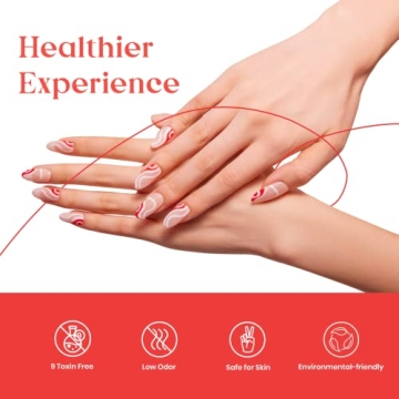 Beetles Red Gel Nail Polish Set for Festive Manicures