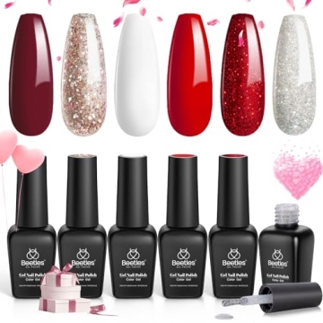 Beetles Red Gel Nail Polish Set for Festive Manicures