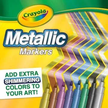 Crayola Metallic Markers, Art Supplies, 8 Count, Colors May Vary