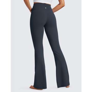 CRZ YOGA Butterluxe Crossover Flare Leggings for Women 31" - High Waist V Cross Bootcut Bell Bottoms...