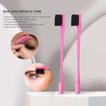 Soft 'N Style Double Sided Edge Control Hair Brush Comb