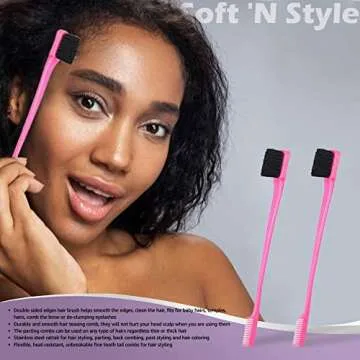 Soft 'N Style Double Sided Edge Control Hair Brush Comb