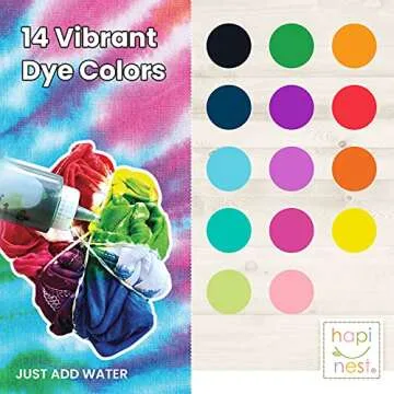 Hapinest Tie Dye Kit for Creative Kids & Teens - 18 Colors