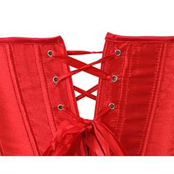 Haorugut Plus Size Gothic Corset for Women - Steampunk Style