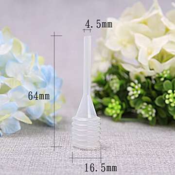50Pcs 4ml Clear Plastic Transfer Pipettes Accordion Style Liquid Eye Dropper Squeeze Transfer Pipettes for Essential Oils Perfume Dispense Pipettes