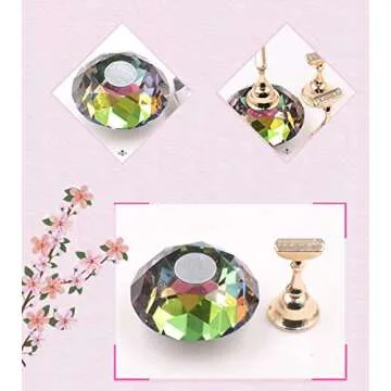 Colorful Magnetic Nail Tips Holder Stand for Art Display