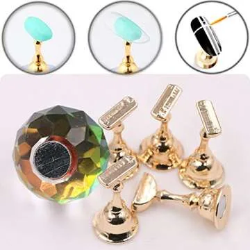 Colorful Magnetic Nail Tips Holder Stand for Art Display