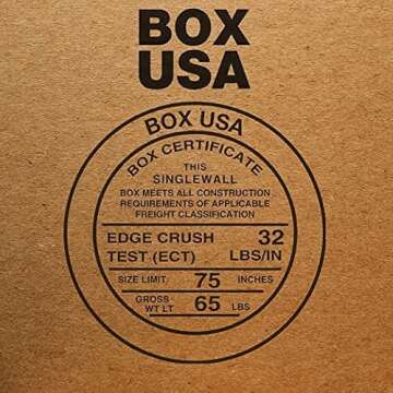 BOX USA 22x22x6 Flat Corrugated Boxes, Flat, 22L x 22W x 6H, Pack of 15 | Shipping, Packaging, Moving, Storage Box for Home or Business, Strong Wholesale Bulk Boxes