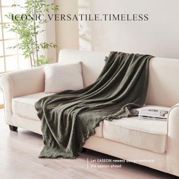 EASEON Cozy Knit Throw Blanket for All Seasons