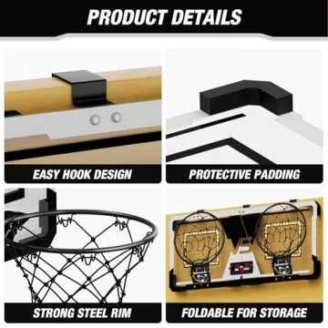 HYES 2 Player Basketball Game with LED Scoreboard & Fun