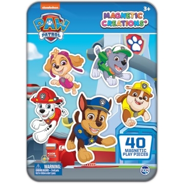 PAW Patrol - Magnetic Creations Tin - Dress Up Play Set - Includes 2 Sheets of Mix & Match Dress Up ...