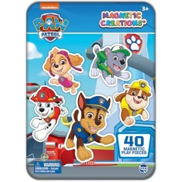 PAW Patrol - Magnetic Creations Tin - Dress Up Play Set - Includes 2 Sheets of Mix & Match Dress Up ...