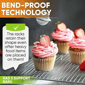 Stainless Steel Cooling Rack - Oven Safe & Easy Clean