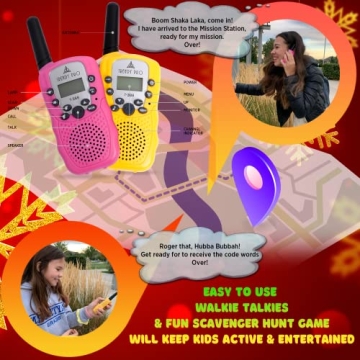 Scavenger Hunt Game with Walkie Talkies for Kids
