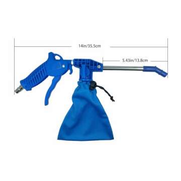 Blow and Suction Dual Purpose Dust Blow Gun for Compressor Pneumatic Air Blow Gun Air Duster Blower 1/4 In NPT with Dust Storage Bag