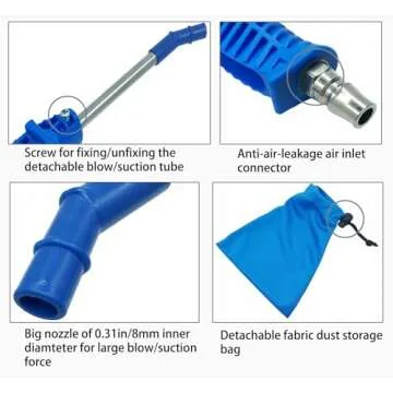 Versatile Blow and Suction Dust Blow Gun for Effortless Cleaning