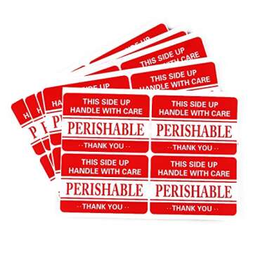 200 2x3 Fragile Handle with Care Perishable Shipping Labels Stickers
