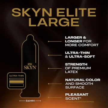 SKYN Elite Large Non-Latex Lubricated Condoms, 36 Count