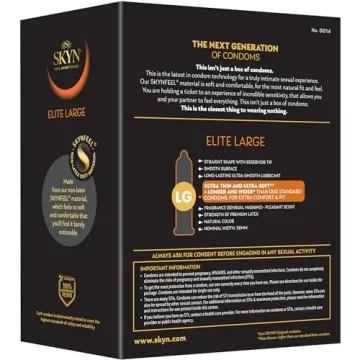 SKYN Elite Large Non-Latex Lubricated Condoms, 36 Count