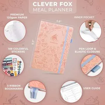 Clever Fox Weekly Meal Planner - Weekly & Daily Meal Prep Journal with Shopping and Grocery Lists fo...