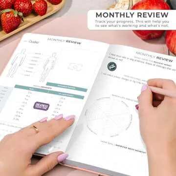 Clever Fox Weekly Meal Planner - Weekly & Daily Meal Prep Journal with Shopping and Grocery Lists for Menu Planning, Healthy Diet & Weight Loss Tracking, Lasts 1 Year, Undated, A5 - Light Pink
