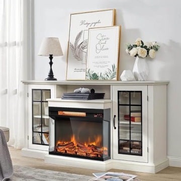 Elegant Electric Fireplace Insert with Remote Control