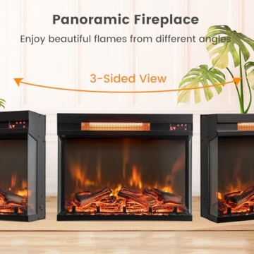 Elegant Electric Fireplace Insert with Remote Control